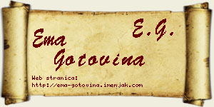 Ema Gotovina vizit kartica